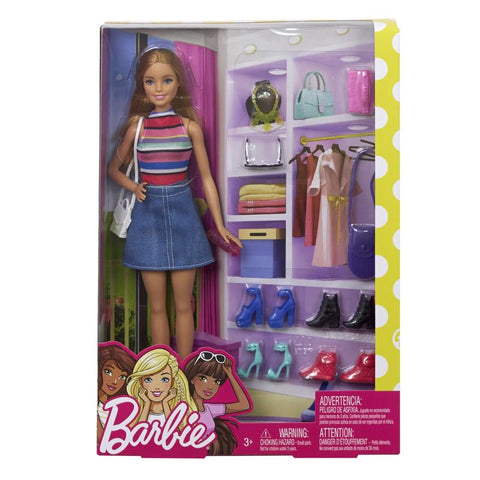 Set de muñeca Barbie y accesorios Mattel multicolor de 11 piezas (paquete de 6)