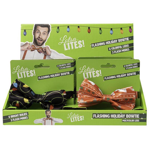 Lotsa Lites LED Multicolor Christmas Bow 5 in. (Pack of 24)