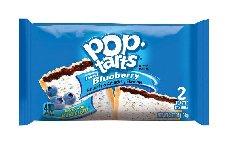 Pop-Tarts Blueberry Toaster Pastries 3.67 oz Pouch (Pack of 6)