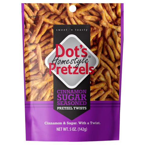 Dot's Homestyle Cinnamon/Sugar Pretzels 5 oz Bagged (Pack of 10)