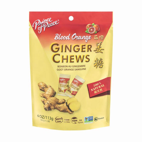Prince of Peace Blood Orange/Ginger Chews 4 oz (Pack of 12)