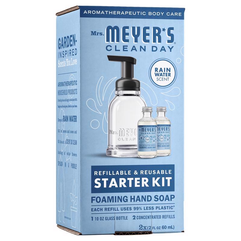 Mrs. Meyer's Clean Day Rain Water Scent Foam Hand Wash Starter Kit (Pack of 3)