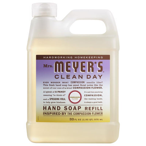 Mrs. Meyer's Clean Day Compassion Flower Scent Hand Soap Refill 33 oz