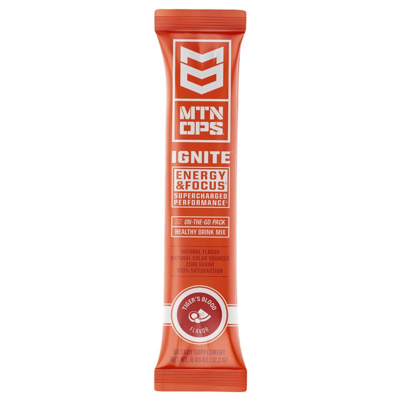MTN OPS Ignite Tigers Blood Energy Drink Mix (Pack of 12)