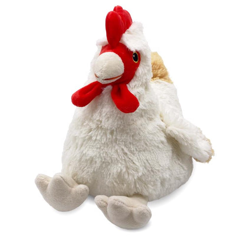 Peluche de pollo Warmies rojo/blanco