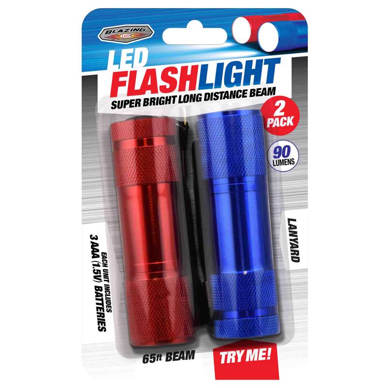 Linterna LED Blazing LEDz de 90 lm, colores surtidos, con pilas AAA