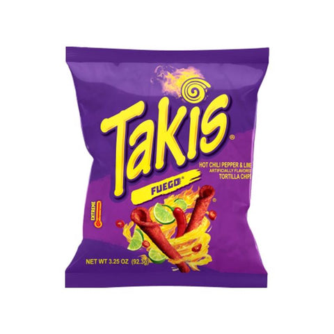 Takis Fuego Tortilla Chips 3.25 oz Bagged (Pack of 20)