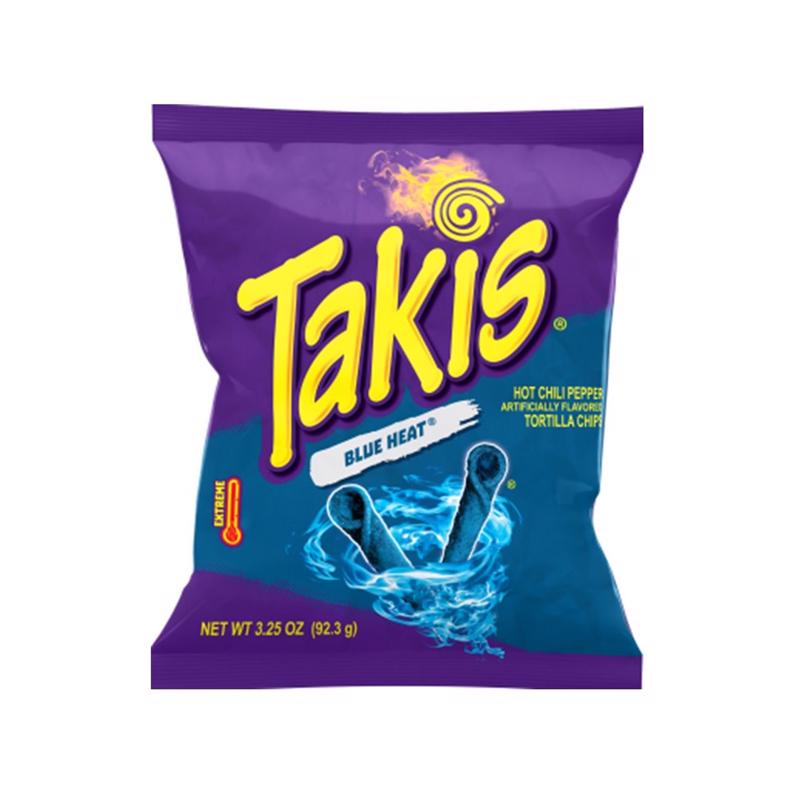 Takis Blue Heat Tortilla Chips 3.25 oz Bagged (Pack of 6)