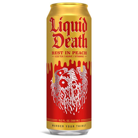 Liquid Death Rest in Peach Peach Tea Tea 19.2 oz 1 pk (Pack of 12)