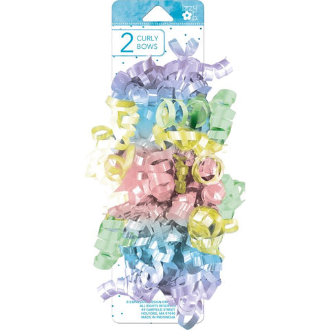 Paper Images Multi-Color Pastel Curly Bows (Pack of 6)
