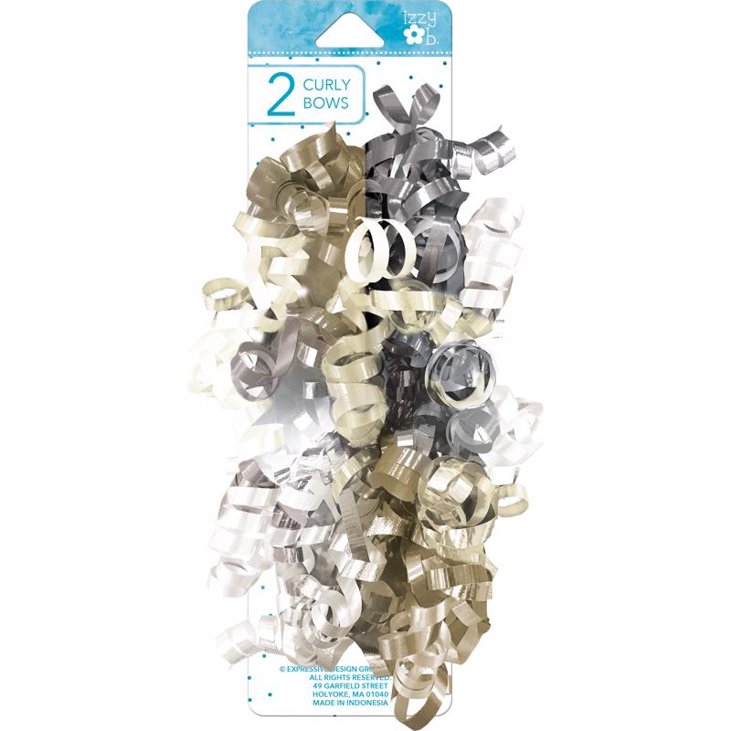 Paper Images Izzy Ob Multi-Color Metallic Curly Bows (Pack of 6)