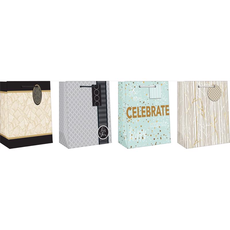 Paper Images Assorted General Formal Designs Medium Gift Bag (Pack of 12)