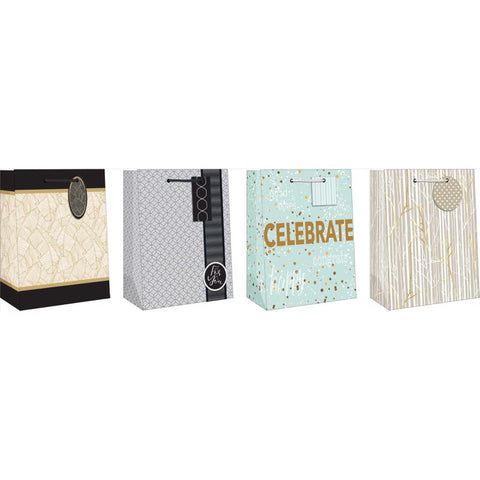 Paper Images Assorted General Formal Designs Medium Gift Bag (Pack of 12)