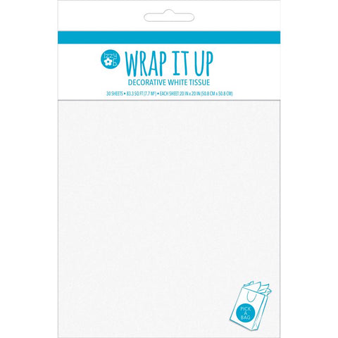 Paper Images White Decorative Tissue Paper (Pack of 6)