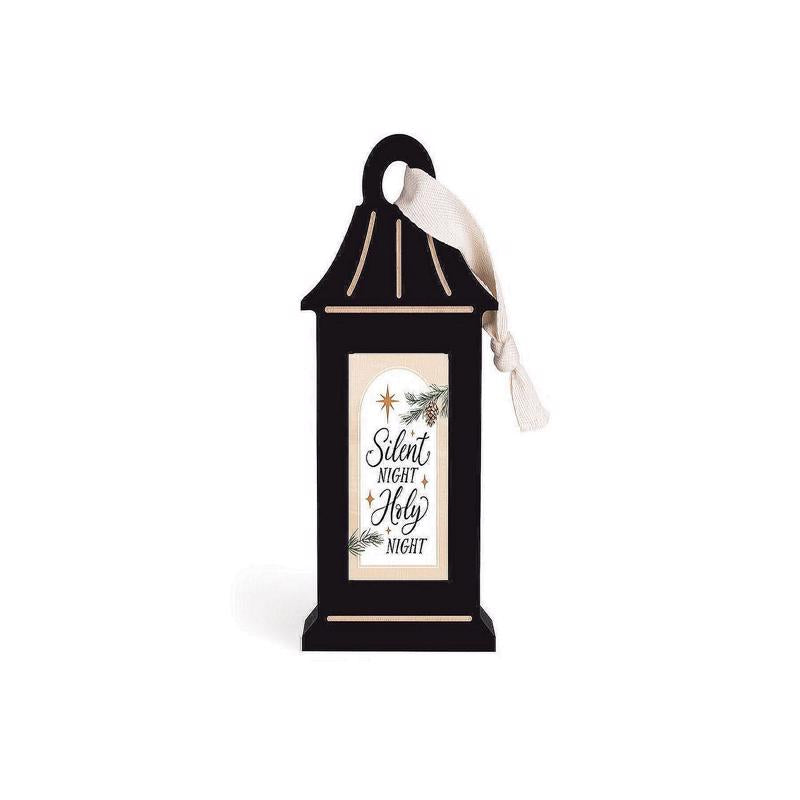 P Graham Dunn Black Silent Night Holy Night Lantern 9 in. (Pack of 4)