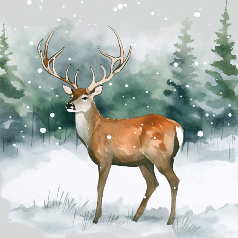 P Graham Dunn Multicolored Winter Deer Wall Sign 11 in. (Pack of 4)