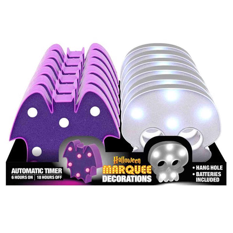 Shawshank LEDz LED Skull and Bat Marquee Light 1 pk (Pack of 12)