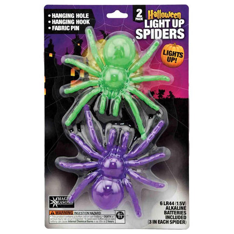 Shawshank LEDz LED Light Up Spiders 2 pk (Pack of 8)