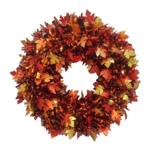 FC Young 17 in. Harvest Maple Leaf Wreath (Pack of 6)