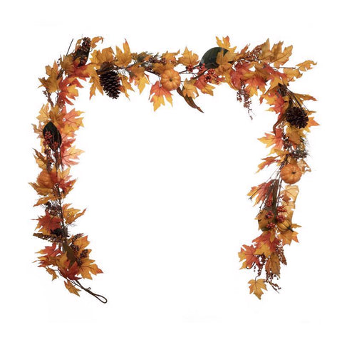 Celebrations 9 ft. Unlit Fall Leaves Garland (Pack of 4)