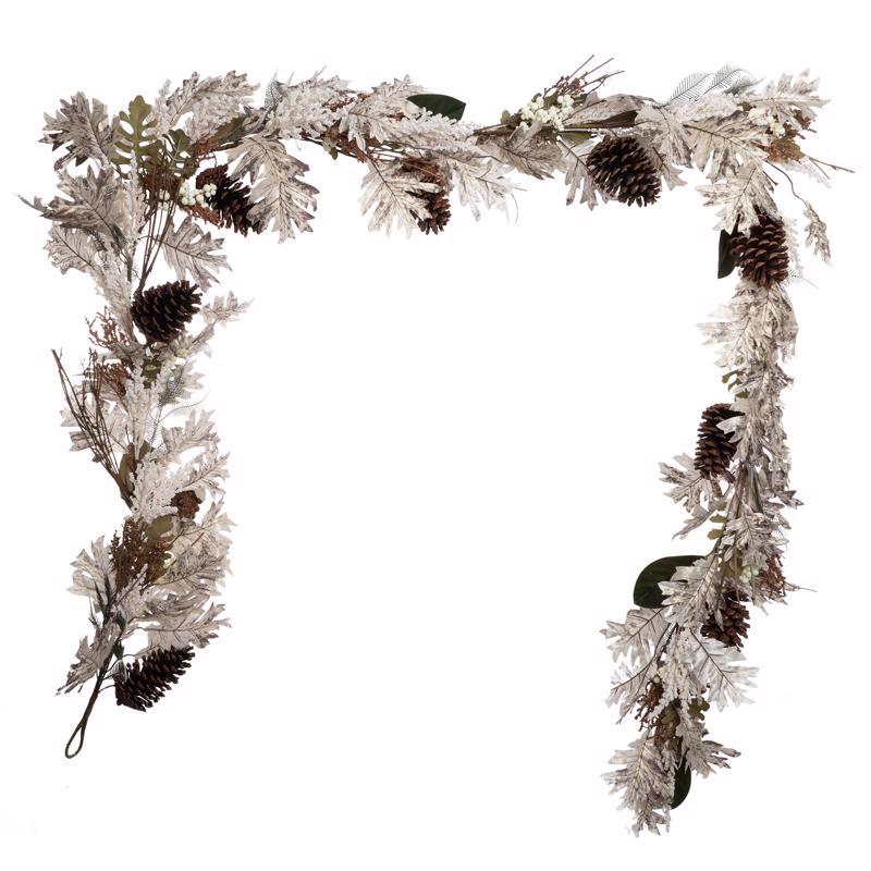 Celebrations 9 ft. Unlit Pine and Berry Garland (Pack of 4)