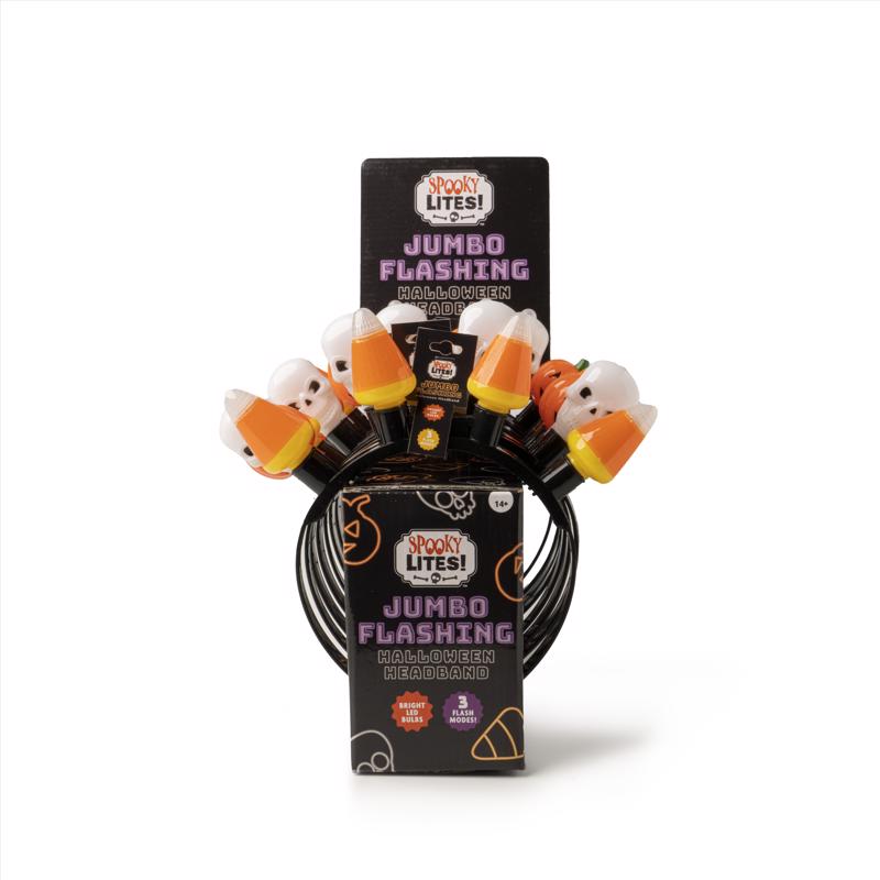 Spooky Lites LED Halloween Headband 1 pk (Pack of 24)