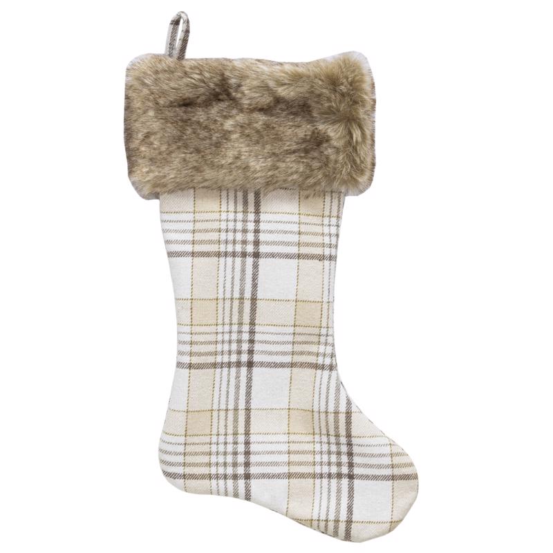 Dyno Plaid Christmas Stocking 20 in. (Pack of 12)