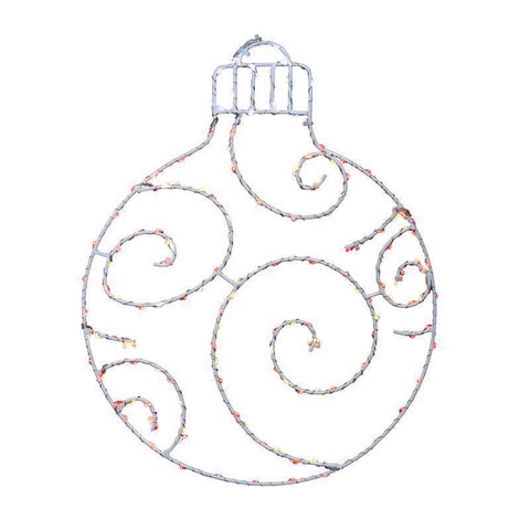 Celebrations LED Red/White Ornament Silhouette 15 in. Hanging Decor