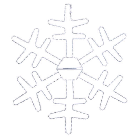 Celebrations LED Pure White Snowflake 24 in. Hanging Decor