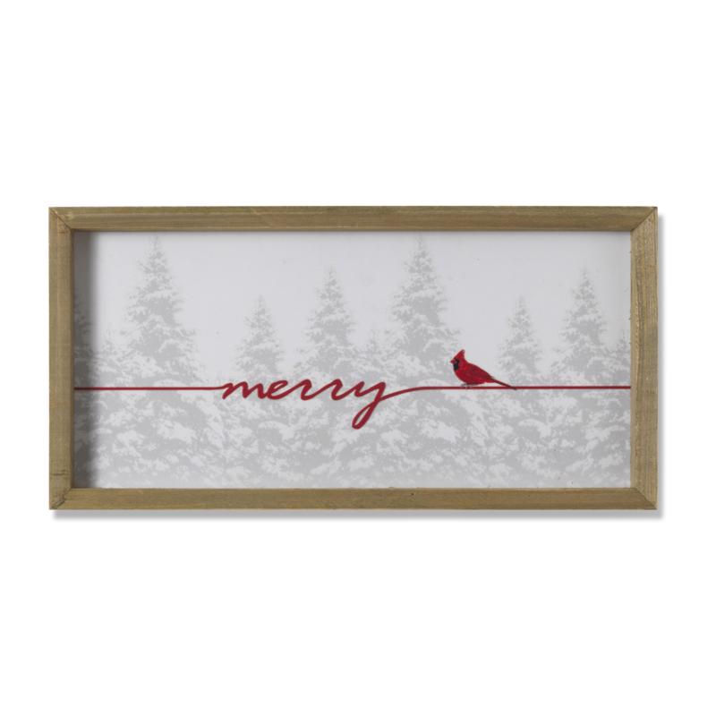 Gerson White Holiday Cardinal Wall Sign (Pack of 8)