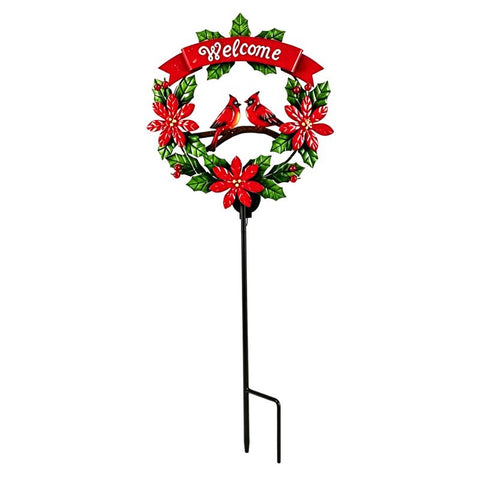 Smart Solar Solar White Cardinal 41.73 in. Pathway Decor (Pack of 12)