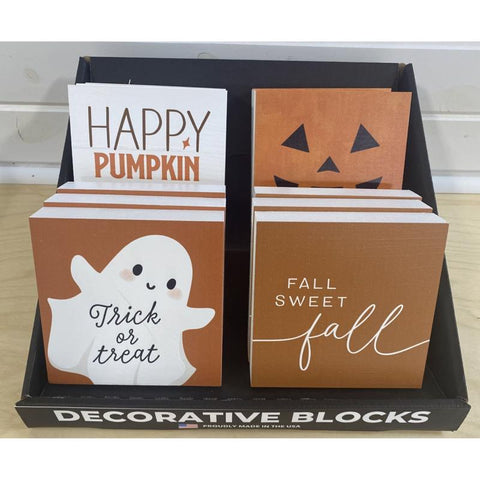 P Graham Dunn Halloween and Fall Block Halloween Decor (Pack of 12)