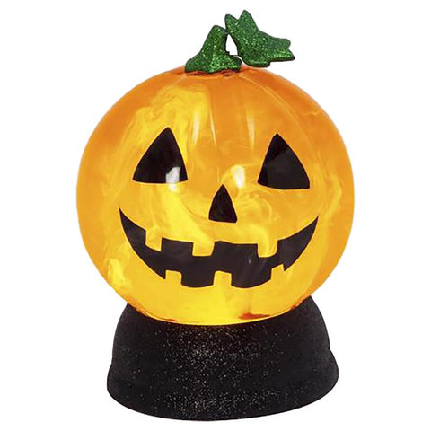 Gerson 7 in. Lighted Spinning Smoky Water Globe Pumpkin Halloween Decor (Pack of 6)