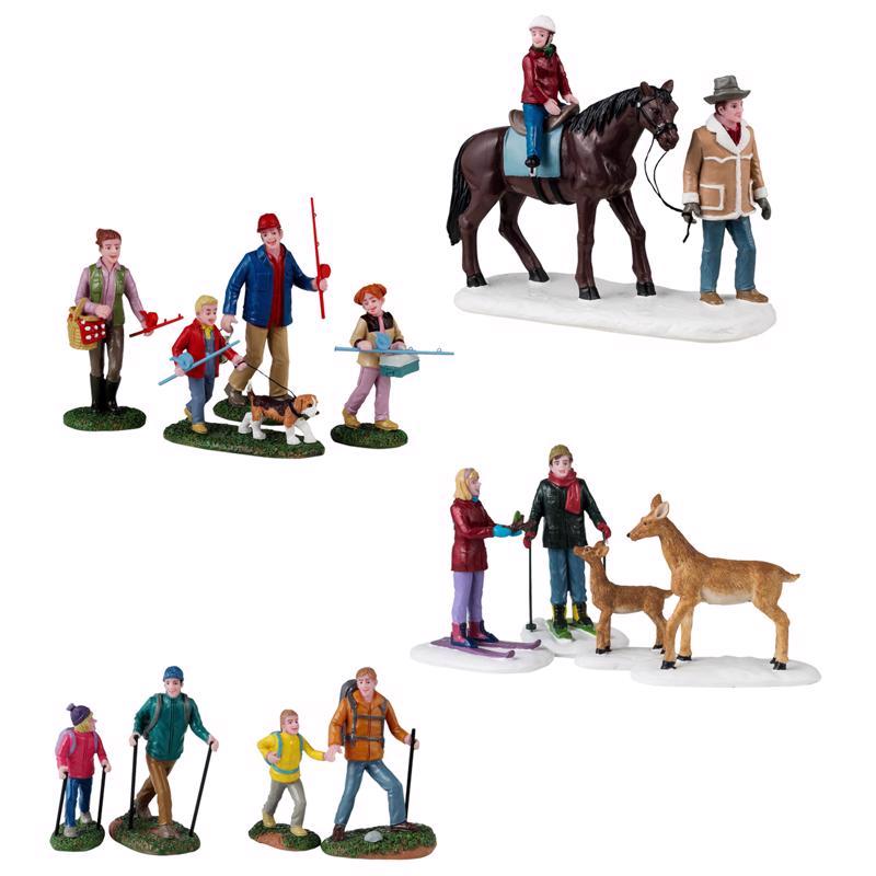Lemax Christmas Figurine Village Accessories (Pack of 8)