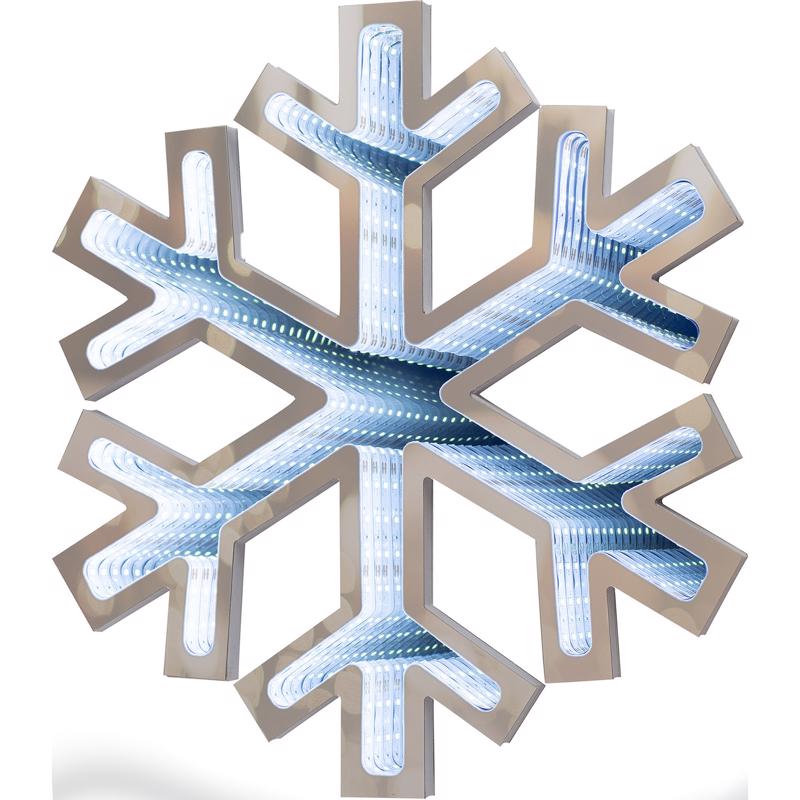 Celebrations LED White Snowflake Animated Decor 15.75 in. (Pack of 4)
