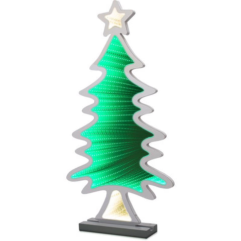 Celebrations LED Warm White & Green Tree Animated Decor 23.62 in. (Pack of 4)