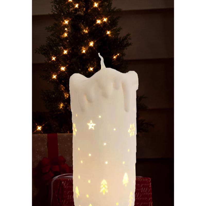 Sienna LED Cream Candle Table Decor 7.5 in. (Pack of 12)