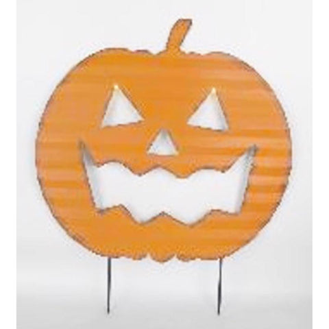 Sienna Warm White 2 ct 23.2 in. LED Pumpkin Stake Yard Decor (Pack of 8)