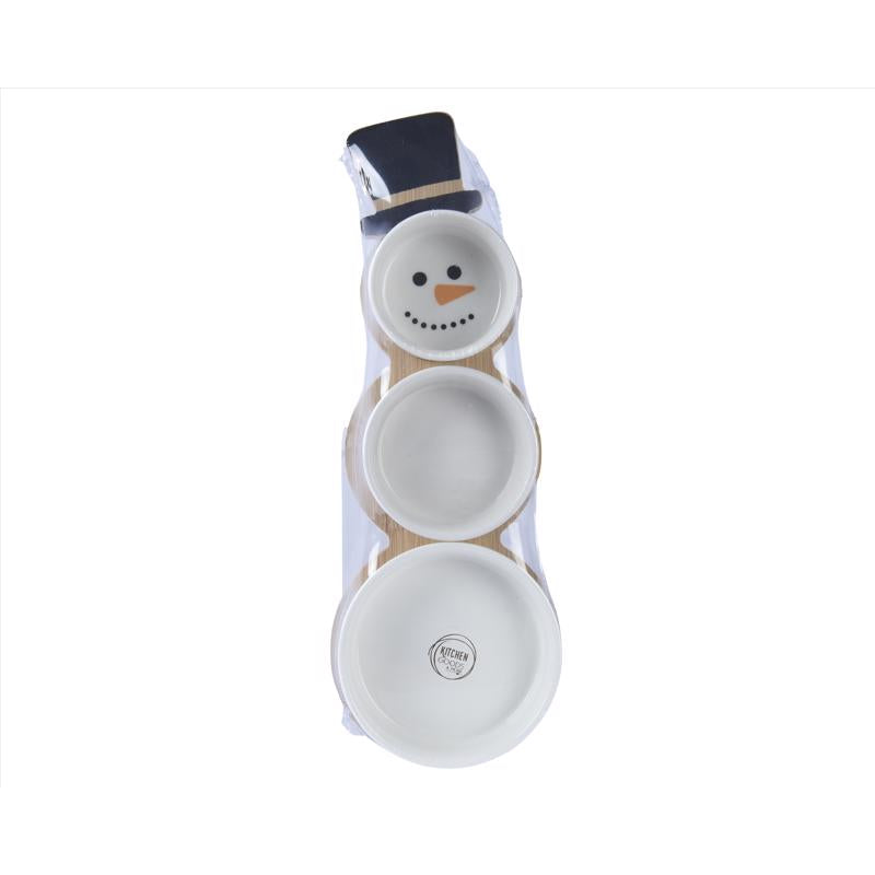 Decoris Tapasset White Snowman Table Decor 1.6 in. (Pack of 12)