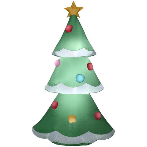 Árbol de Navidad inflable Gemmy con capas nevadas, 48 pulg.