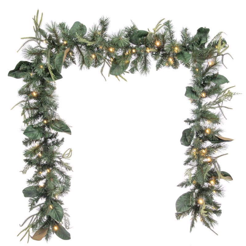 Celebrations 12 in. D X 9 ft. L LED Prelit Garland (Pack of 6)