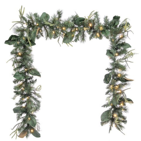 Celebrations 12 in. D X 9 ft. L LED Prelit Garland (Pack of 6)