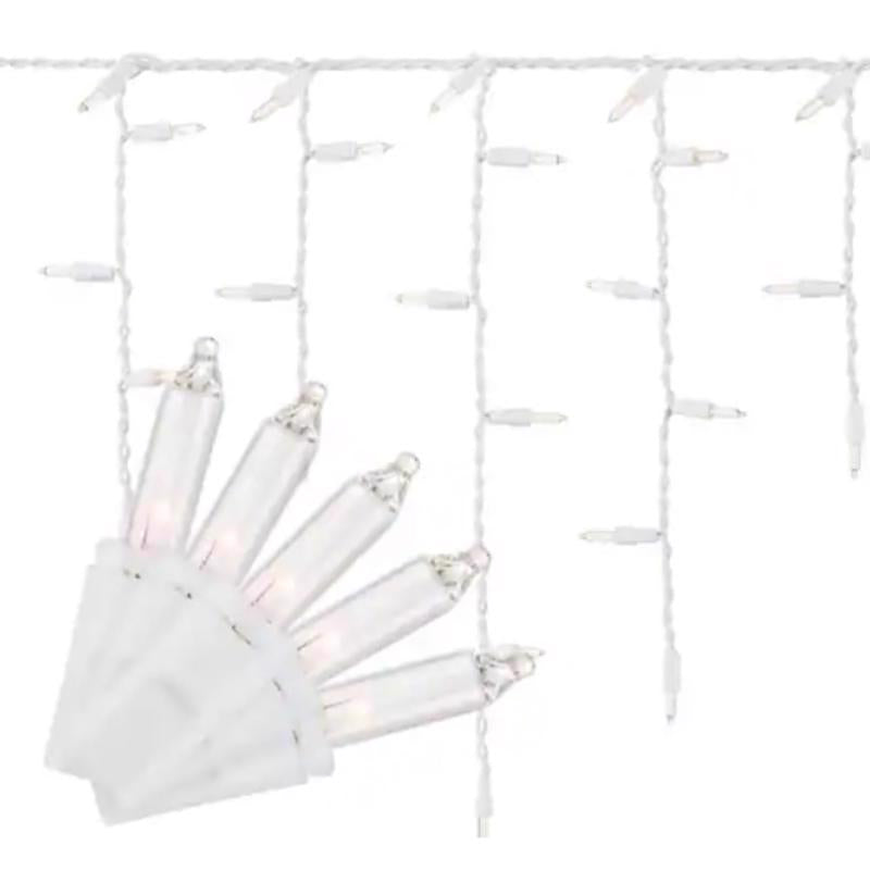 Celebrations Platinum LED T5 Warm White 100 ct Icicle Christmas Lights 9.5 ft.