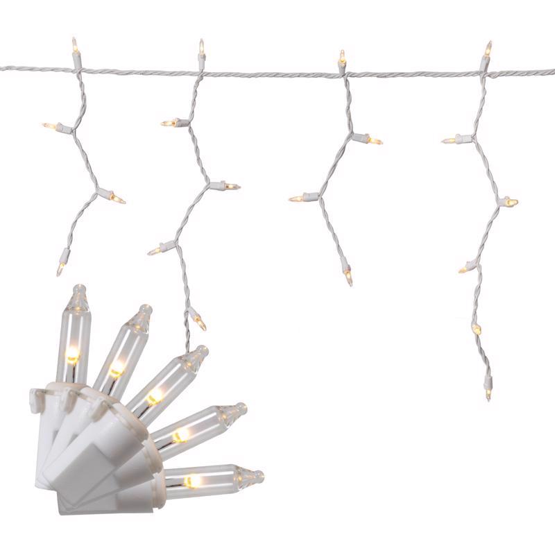 Celebrations Classic LED T5 Warm White 100 ct Icicle Christmas Lights 6.3 ft.