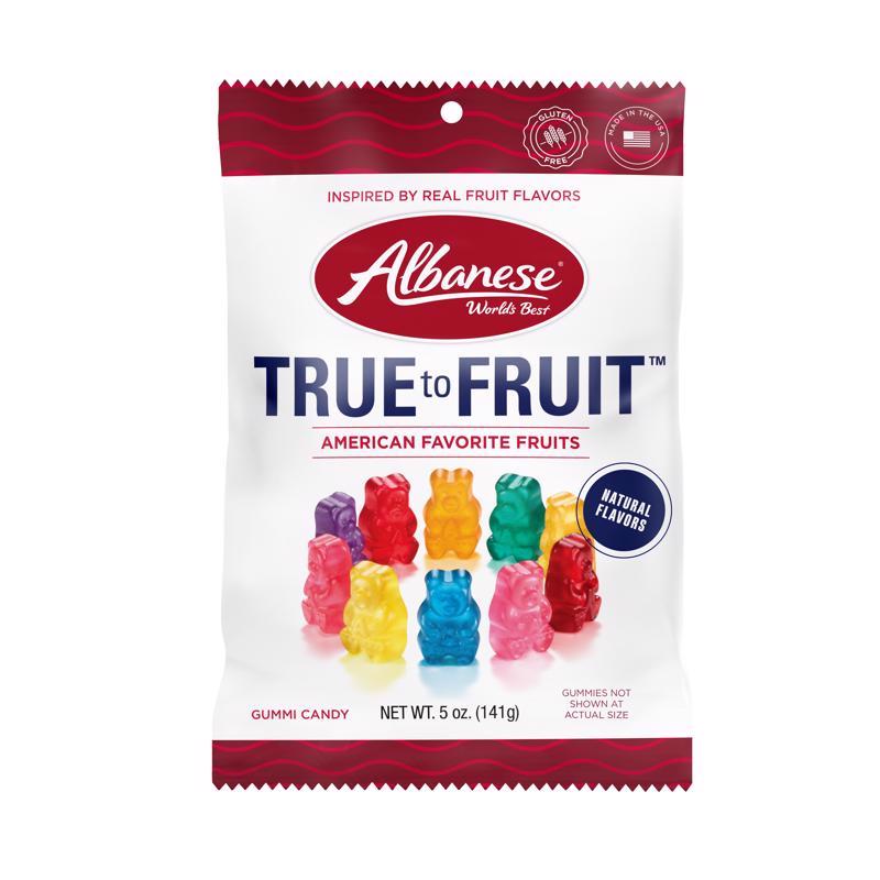Albanese True to Fruit Assorted Gummi Bears 5 oz (Pack of 12)