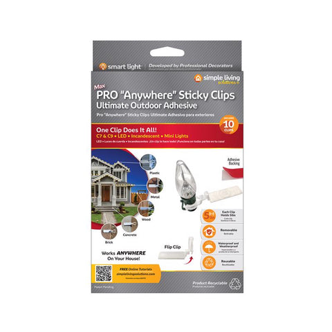 Simple Living Solutions Max Pro Anywhere Sticky Clips 10 pk