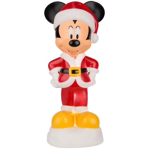 Disney LED Multicolored Mickey Mouse Santa Blow Mold Table Decor 14 in. (Pack of 4)