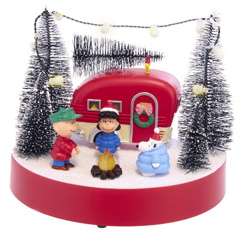 Kurt S. Adler Peanuts Musical Camper Scene Table Decor 7 in. (Pack of 6)