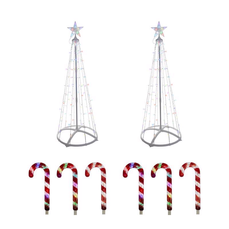 Celebrations Platinum Brilliant LED RGBW Outdoor Kit 4 ft. Yard Decor