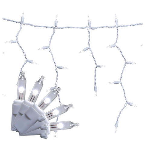 Celebrations Classic LED T5 Pure White 300 ct Icicle Christmas Lights 19.6 ft.